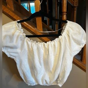 White ribbed crop top, Wild Fable